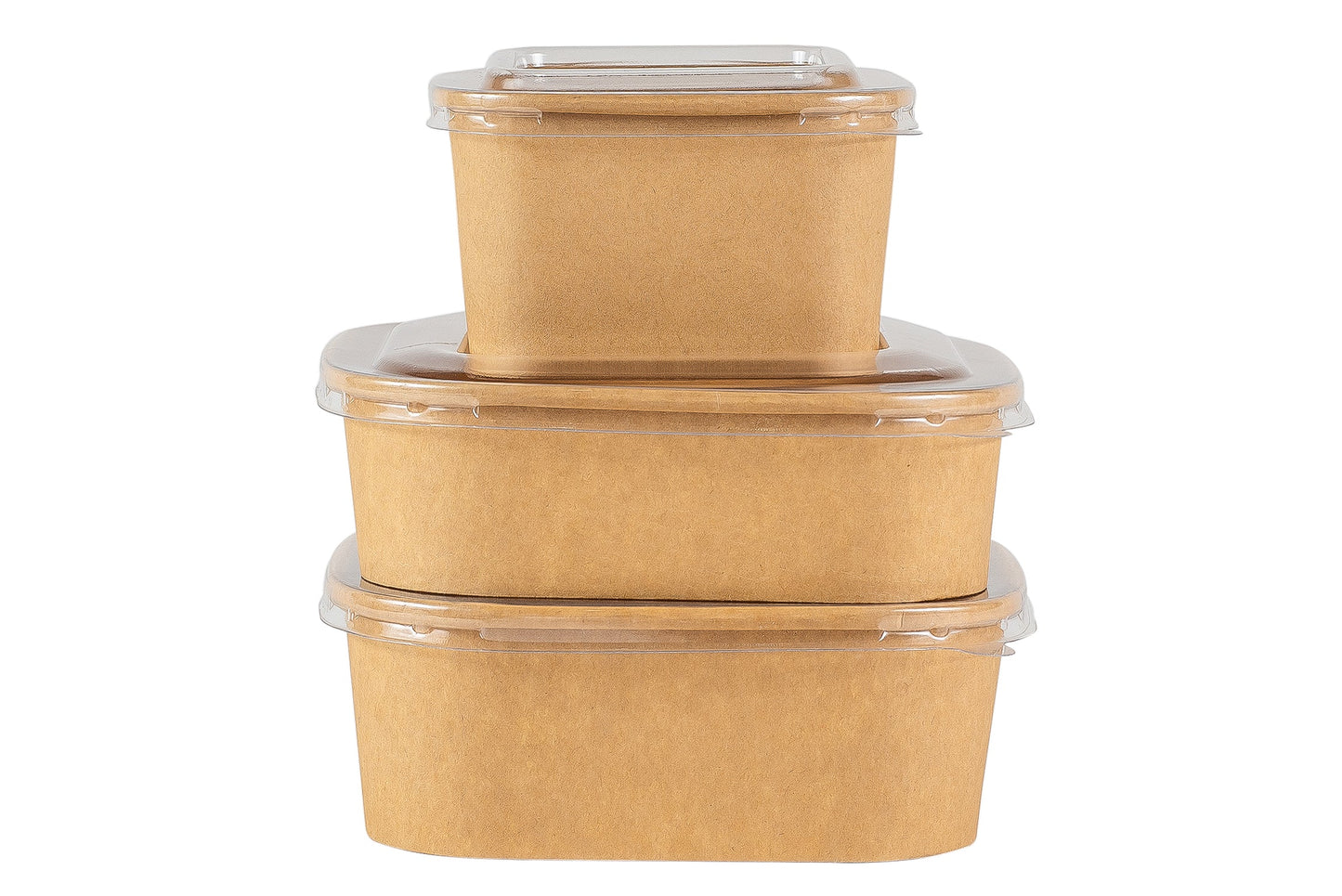 Kraft Rectangular Food Containers with Lids