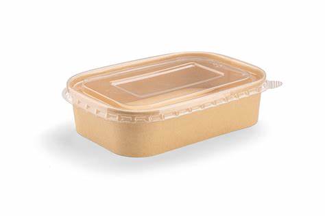 Kraft Rectangular Food Containers with Lids