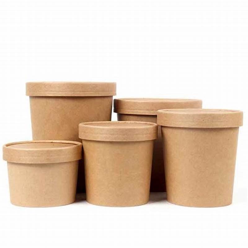 Kraft Paper Soup & Noodle Bowls with Lids