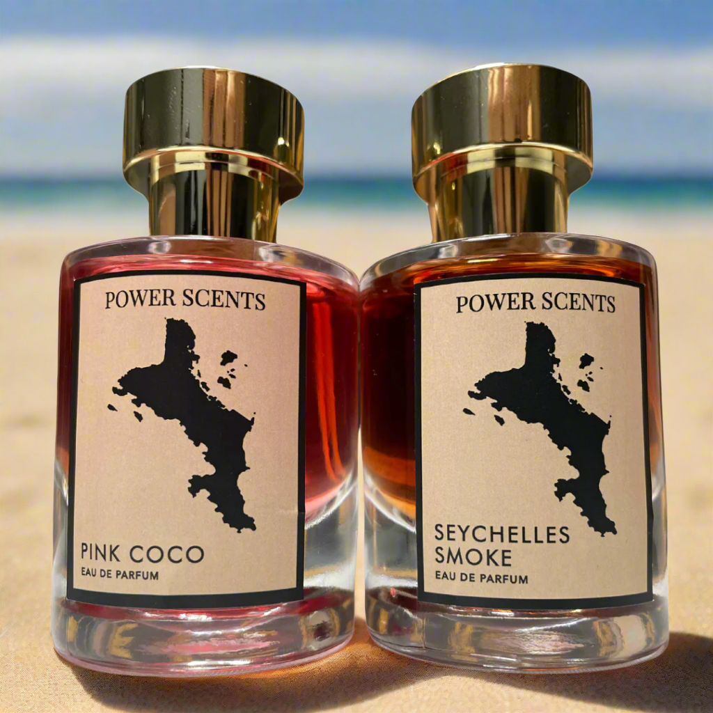 Power Scents Seychelles Smoke 50ml Eau de Parfum – Spicy Tobacco Woody Fragrance for Men
Power Scents Pink Coco 50ml Eau de Parfum – Sweet Floral Perfume for Women
Seychelles Smoke perfume bottle – spicy tobacco woody scent niche perfume Dubai
Pink Coco perfume bottle – sweet floral niche perfume for women made in Dubai