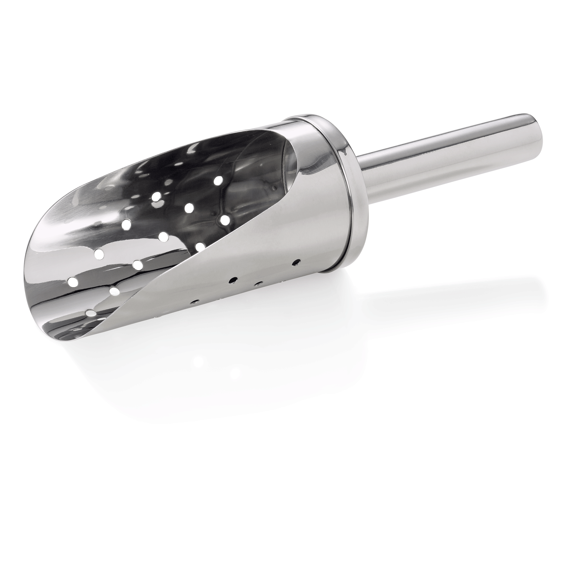 Ice scoop with perforation