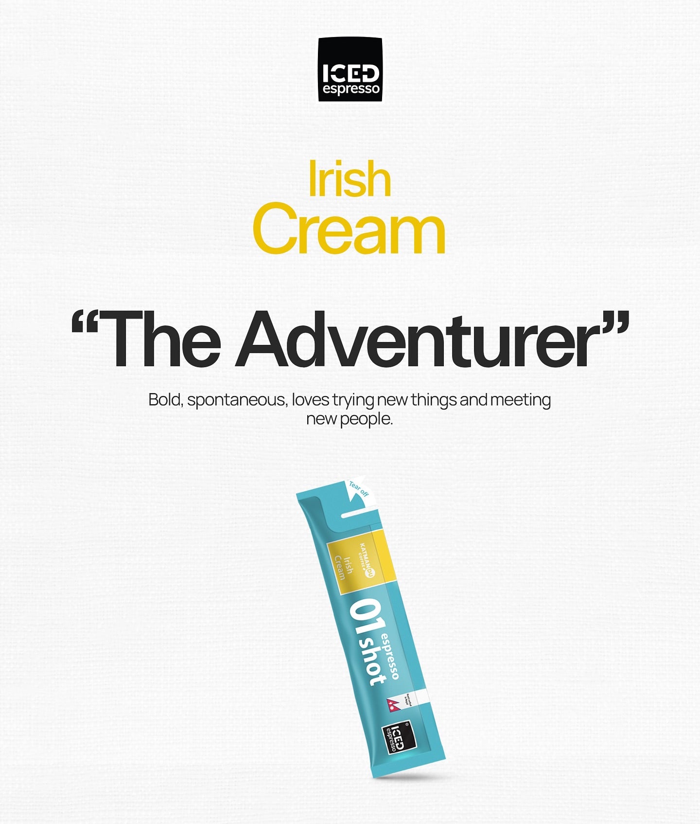Unsweetened Irish Cream Iced Espresso Sachets 40 ml