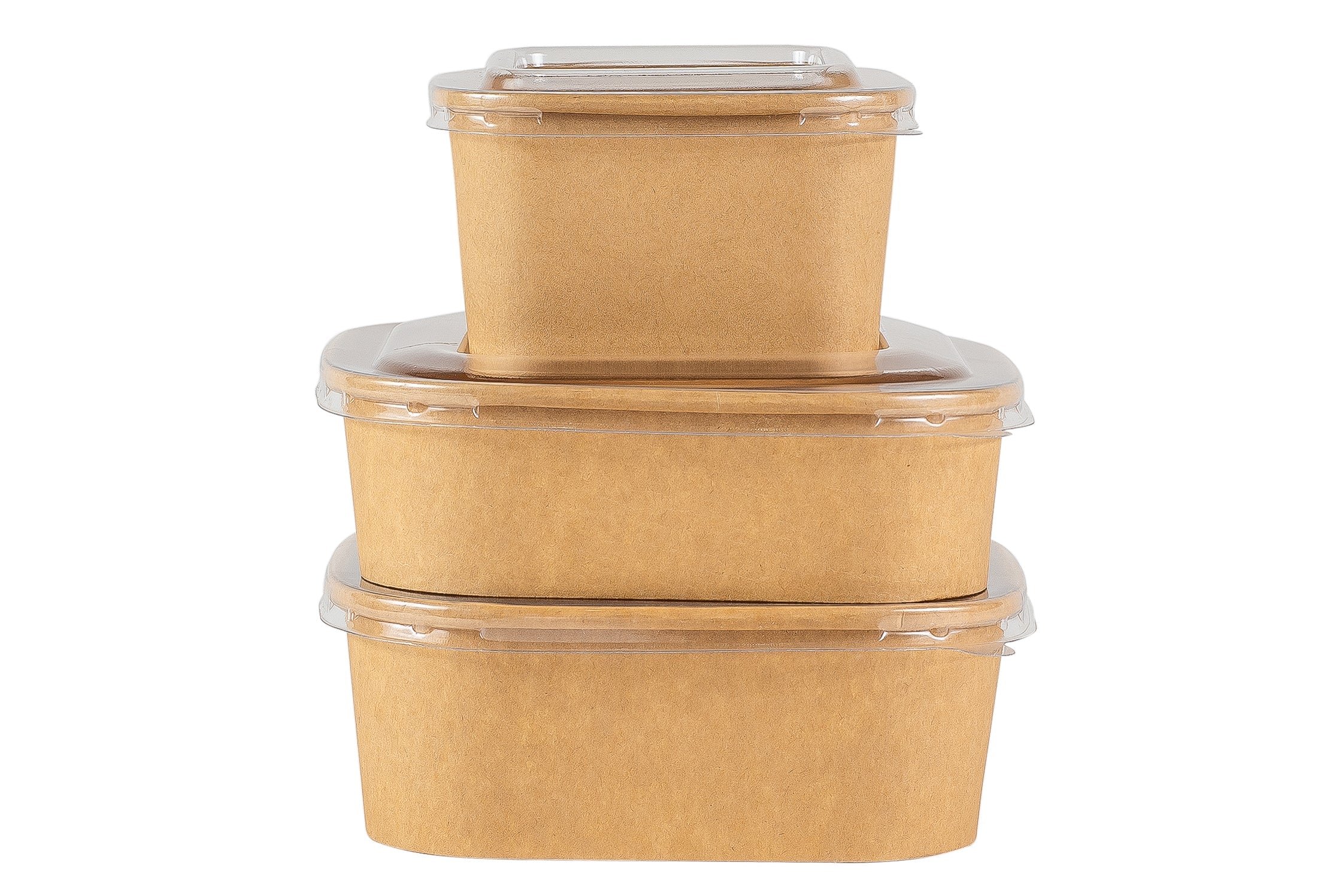 Kraft Rectangular Food Containers with Lids - Product hub 