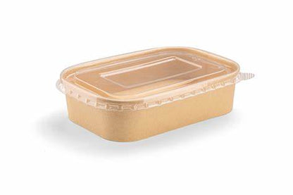 Kraft Rectangular Food Containers with Lids