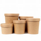 Kraft Paper Soup & Noodle Bowls with Lids - Product hub 