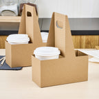 Kraft Paper Altalena Drink Carrier - Fits 2 Cups