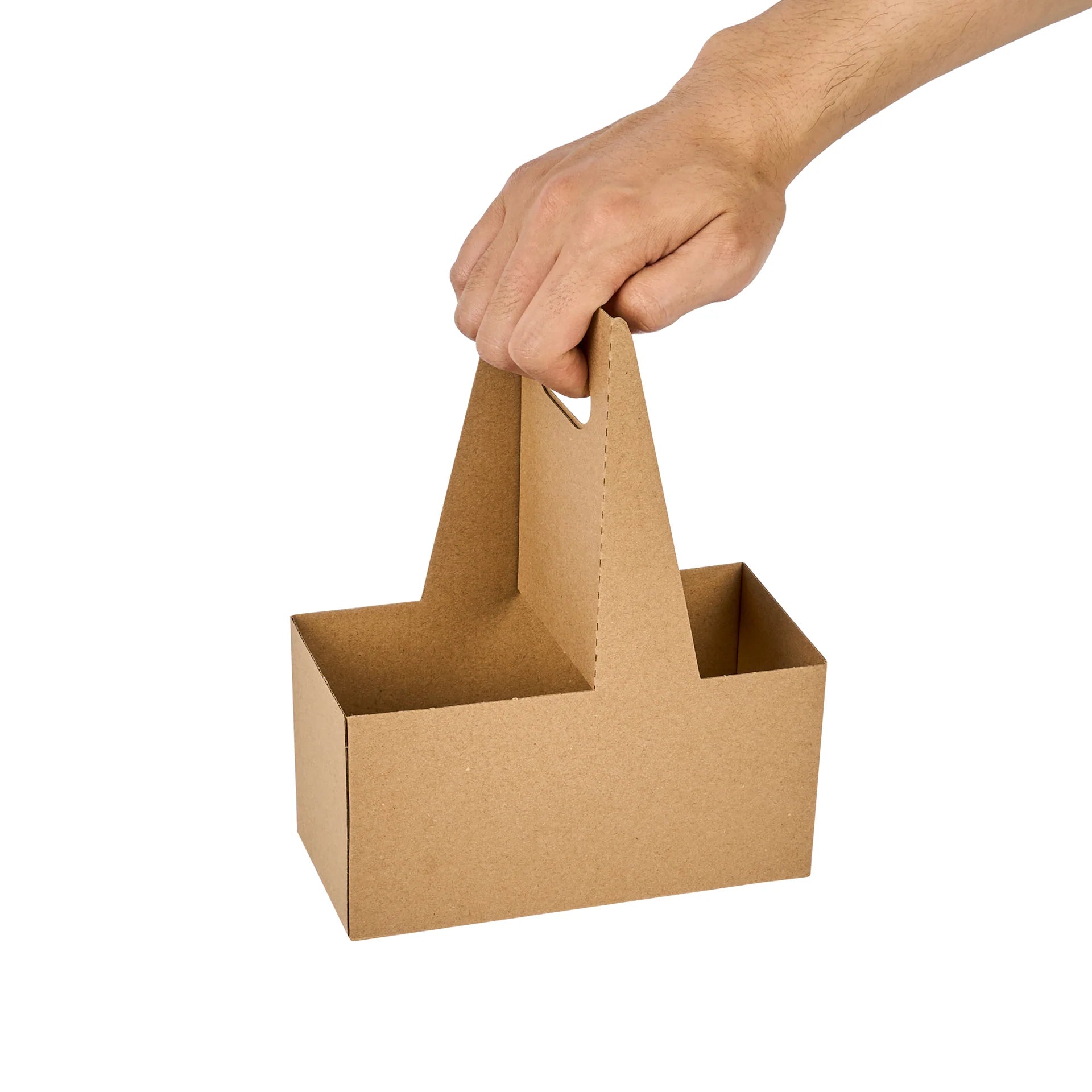 Kraft Paper Altalena Drink Carrier - Fits 2 Cups