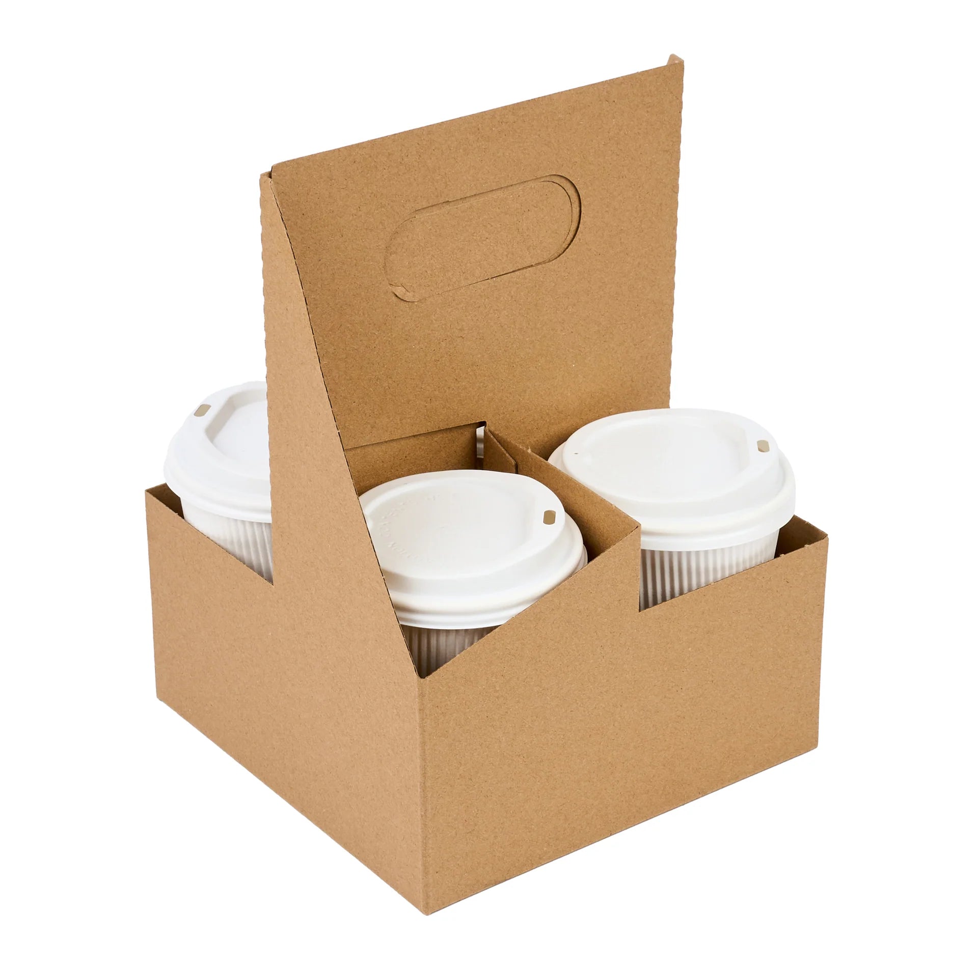 Kraft Paper Altalena Drink Carrier - Fits 4 Cups