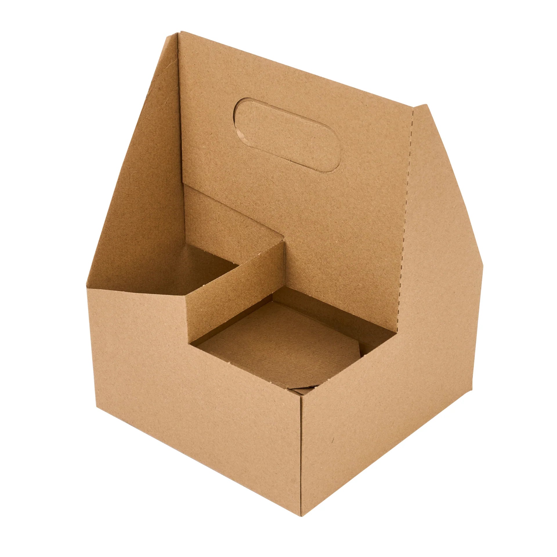 Kraft Paper Altalena Drink Carrier - Fits 4 Cups