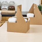 Kraft Paper Altalena Drink Carrier - Fits 4 Cups