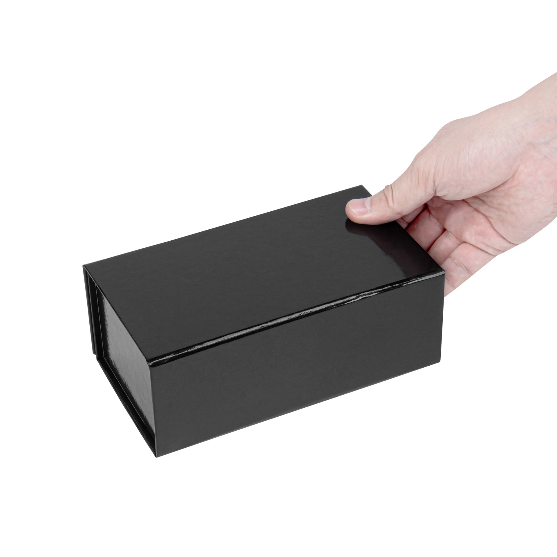 Gloss Black Magnetic Paper Box – Small