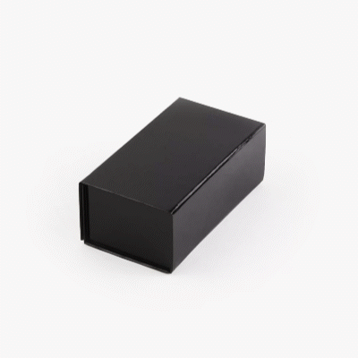 Gloss Black Magnetic Paper Box – Small