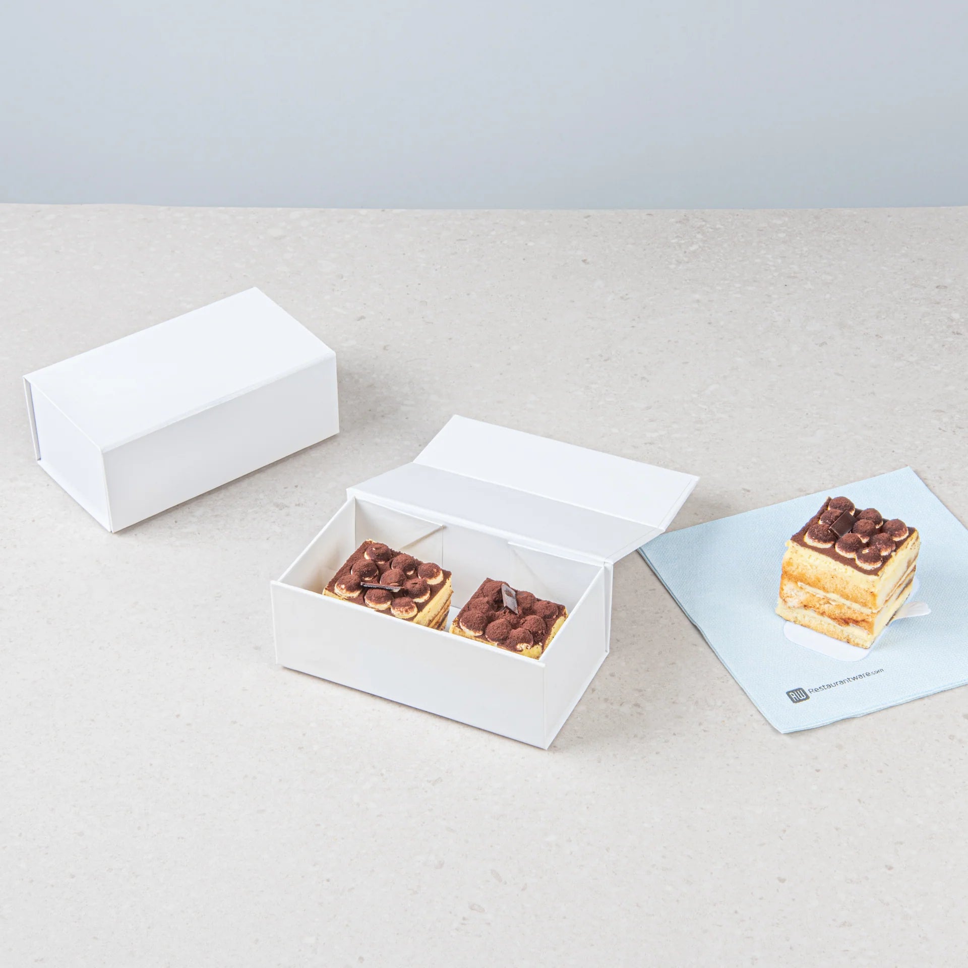 Gloss White Magnetic Paper Box - small