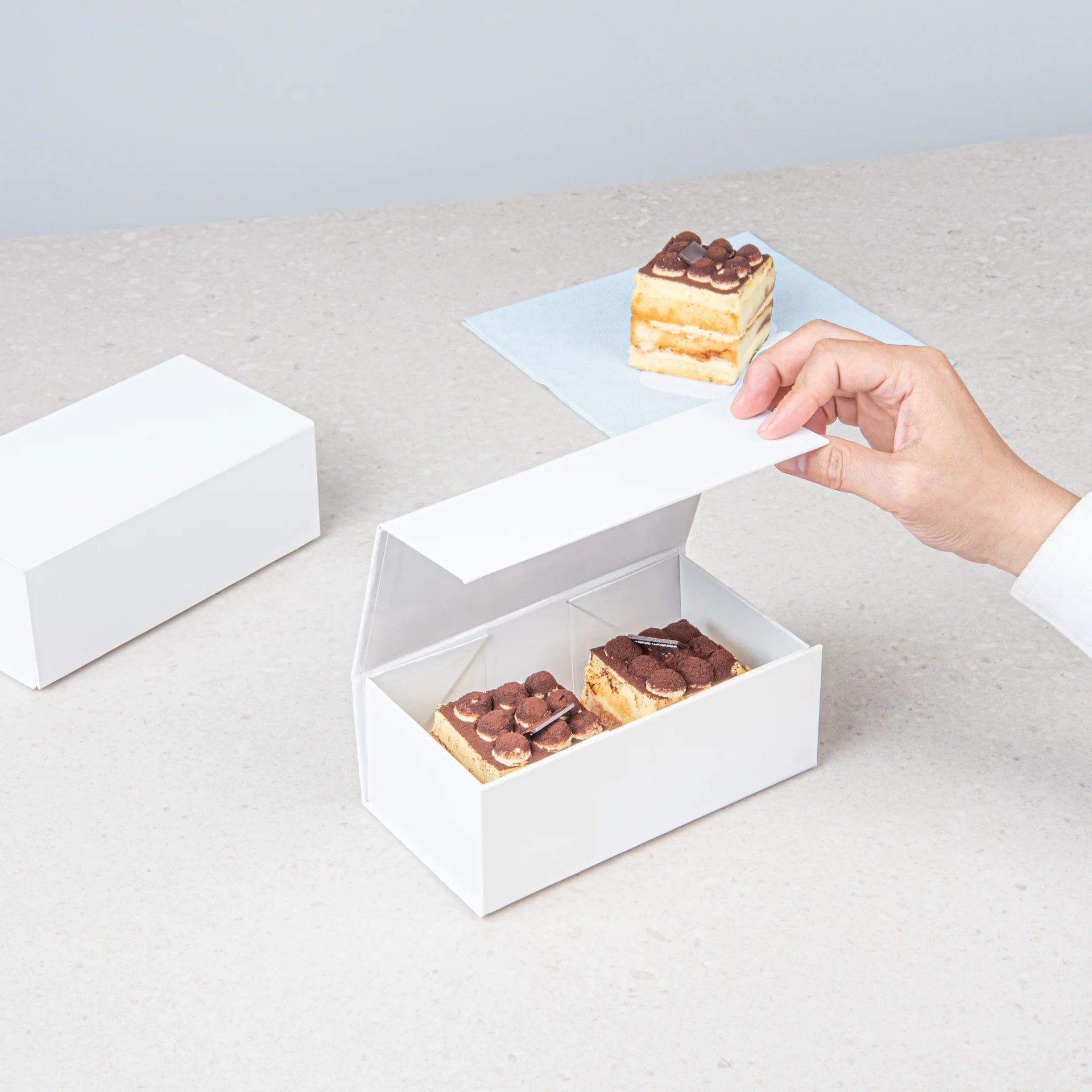 Gloss White Magnetic Paper Box - small