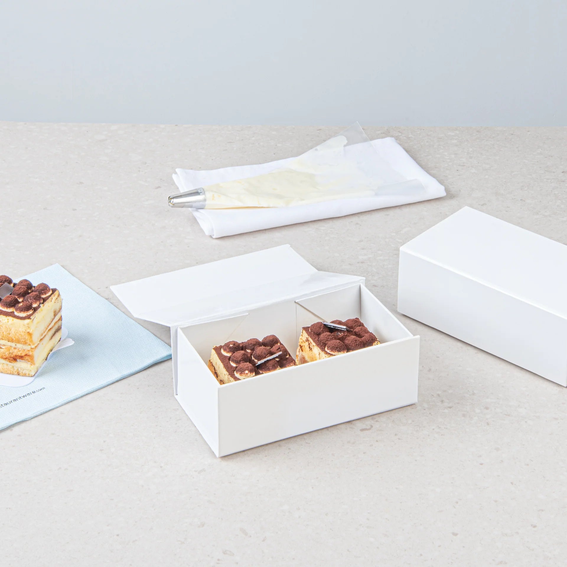 Gloss White Magnetic Paper Box - small