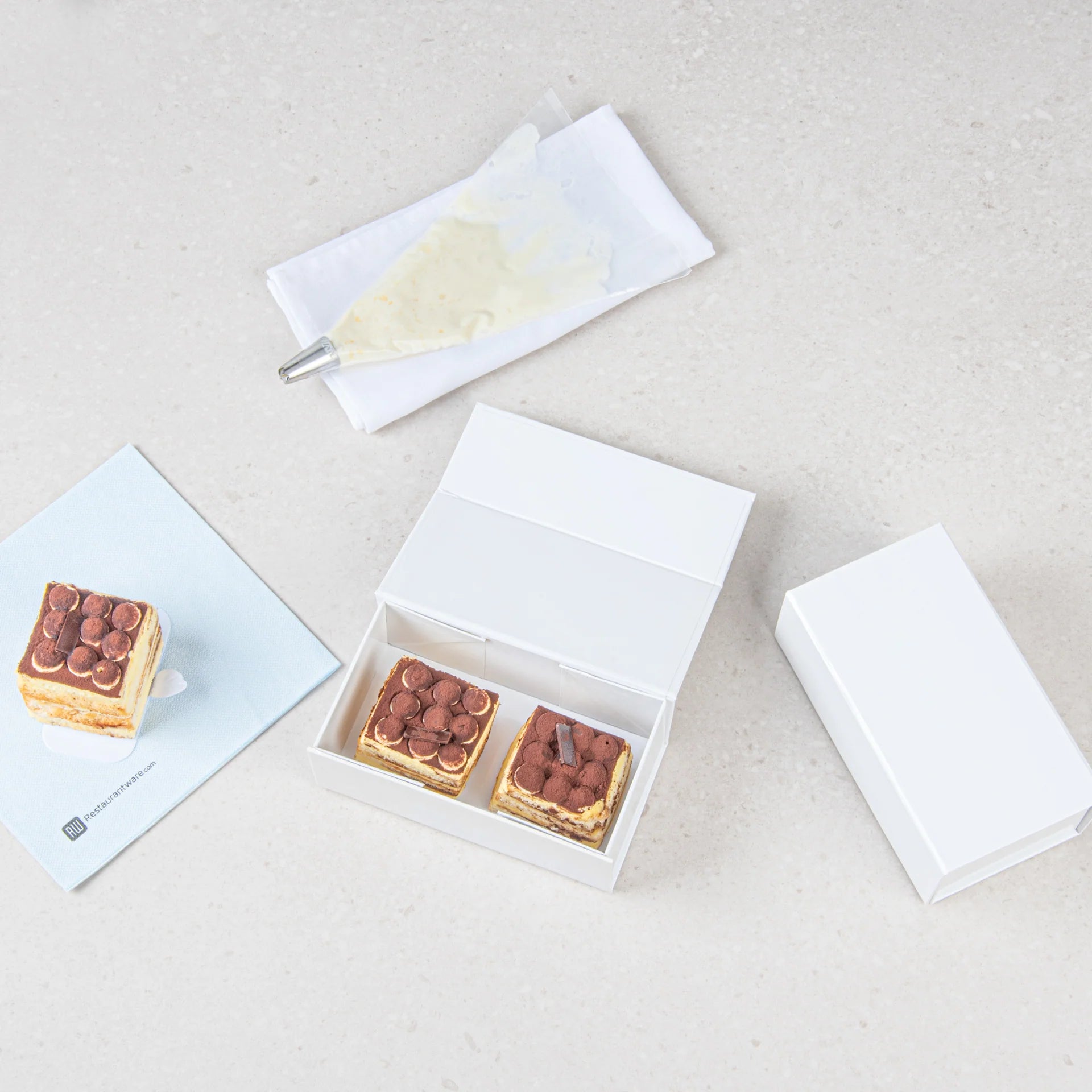 Gloss White Magnetic Paper Box - small