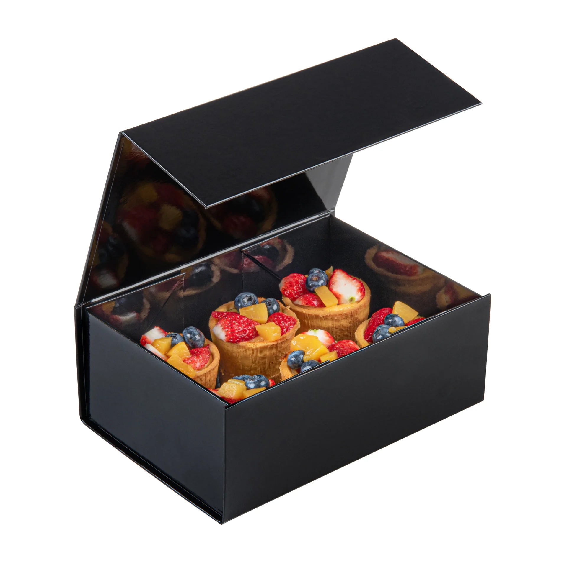Gloss Black Magnetic Paper Box - Medium