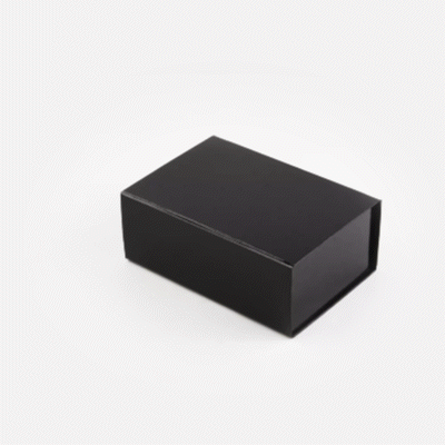 Gloss Black Magnetic Paper Box - Medium