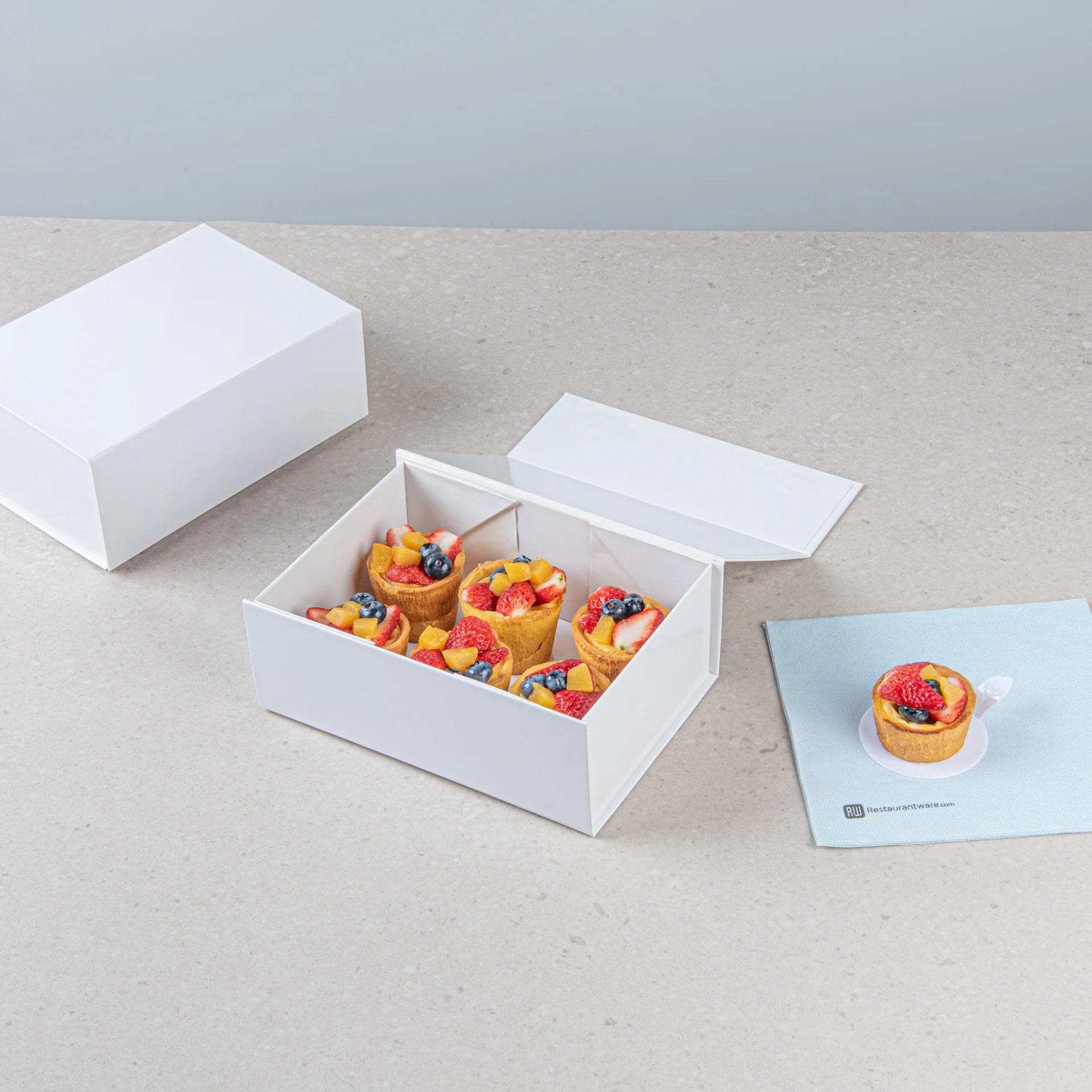 Gloss White Magnetic Paper Box - Medium