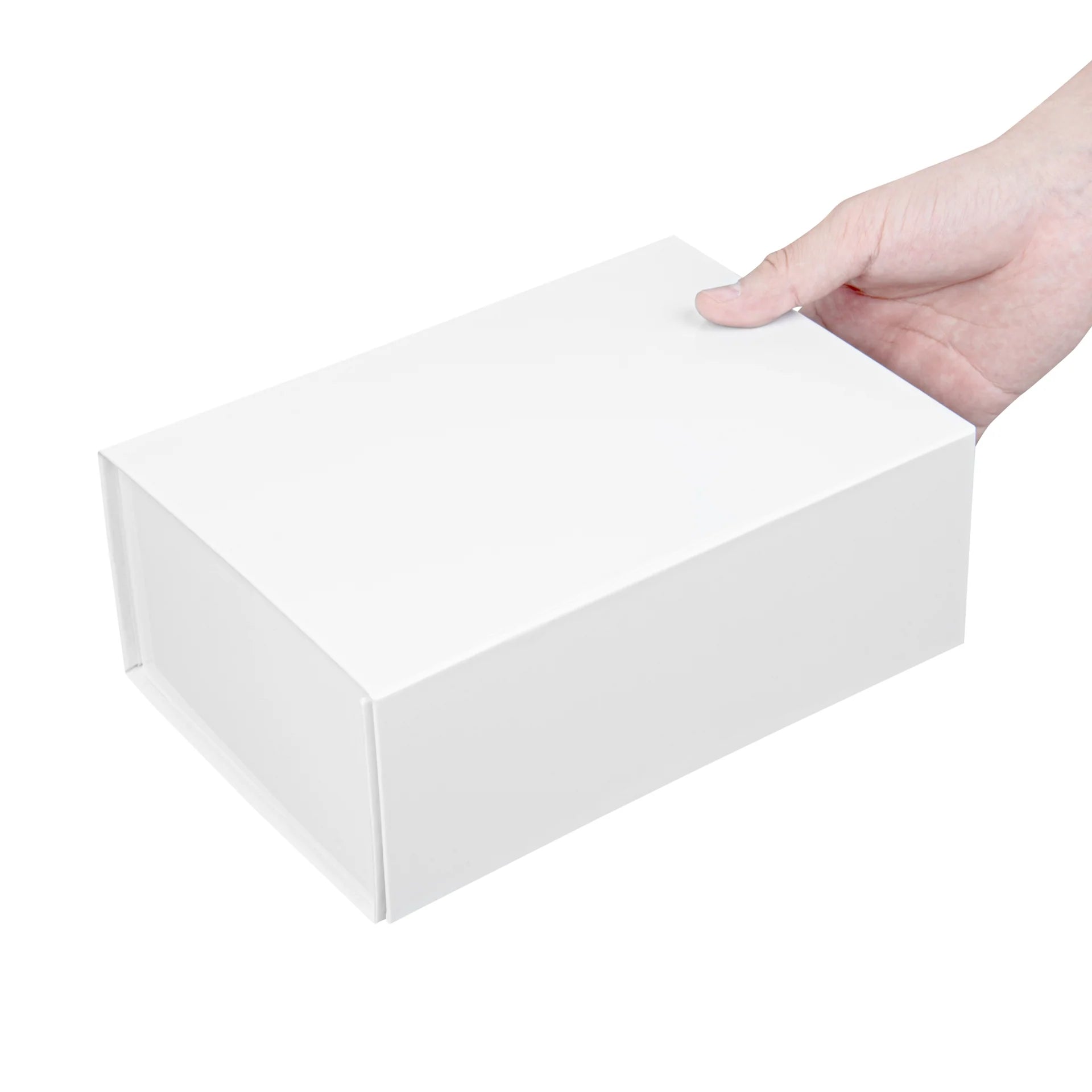 Gloss White Magnetic Paper Box - Medium