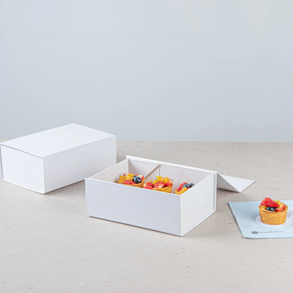 Gloss White Magnetic Paper Box - Medium