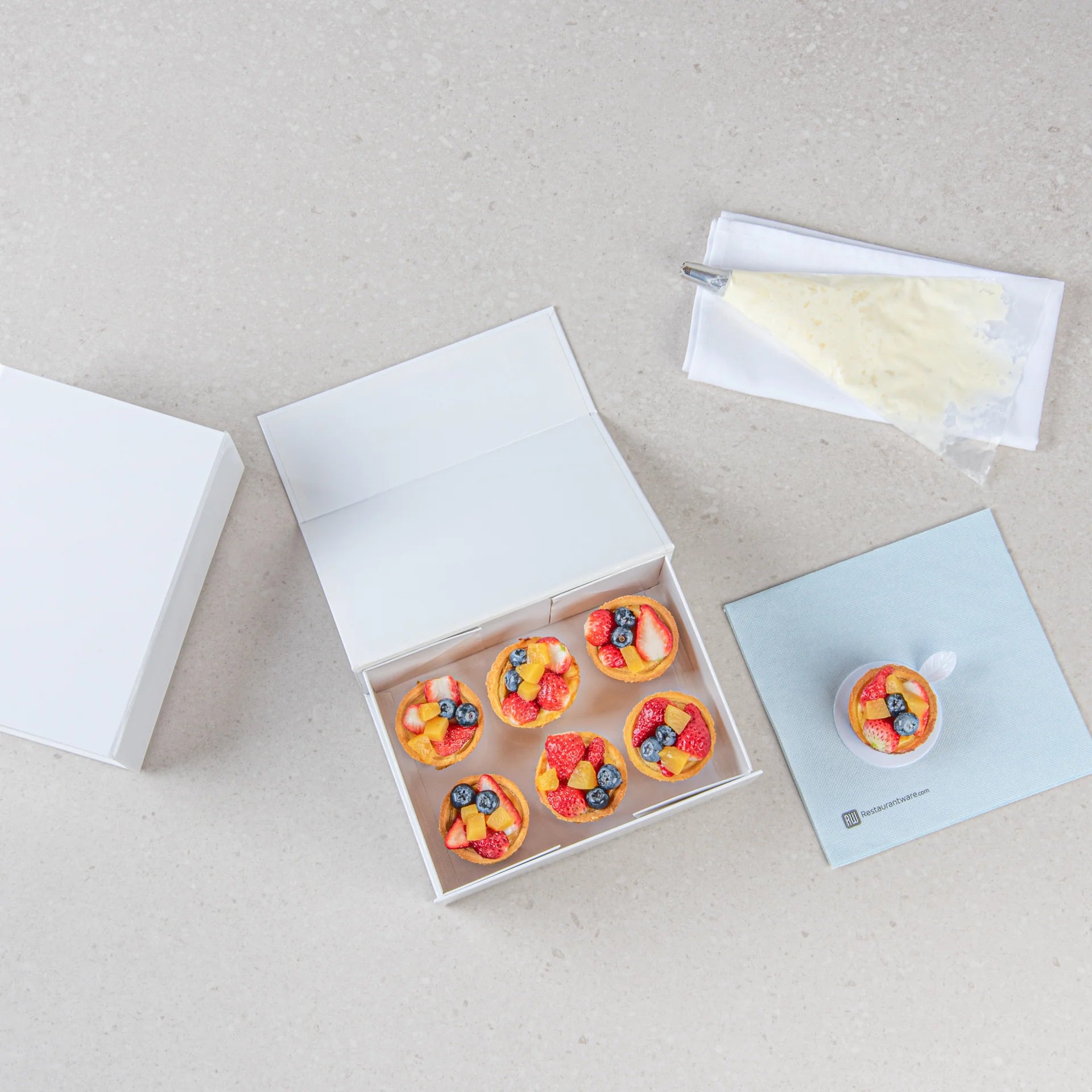 Gloss White Magnetic Paper Box - Medium