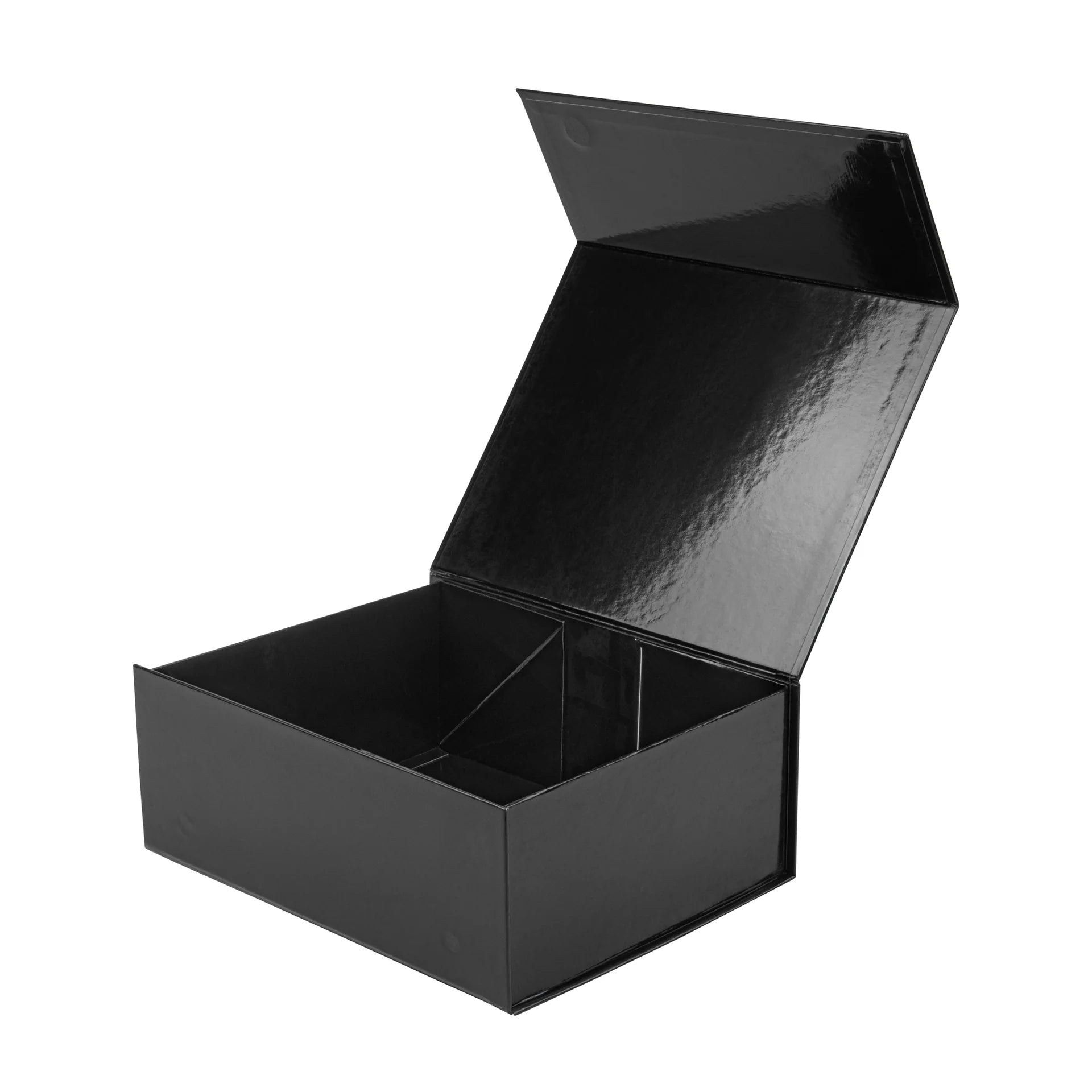 Gloss Black Magnetic Paper Box – Large