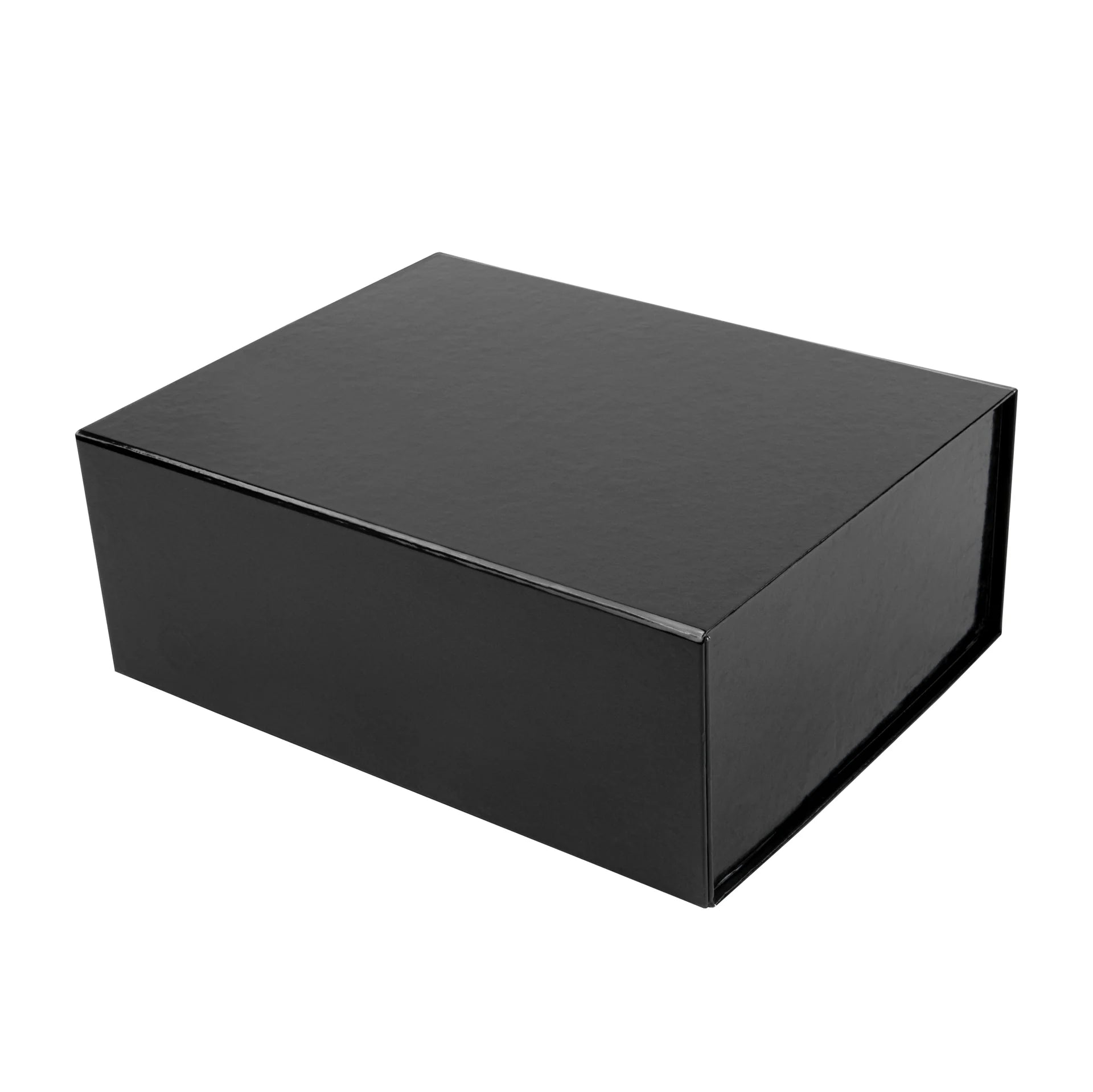 Gloss Black Magnetic Paper Box – Large