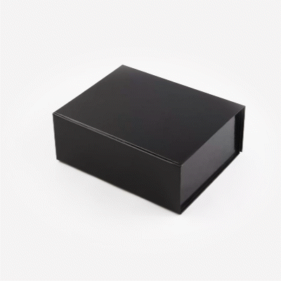 Gloss Black Magnetic Paper Box – Large