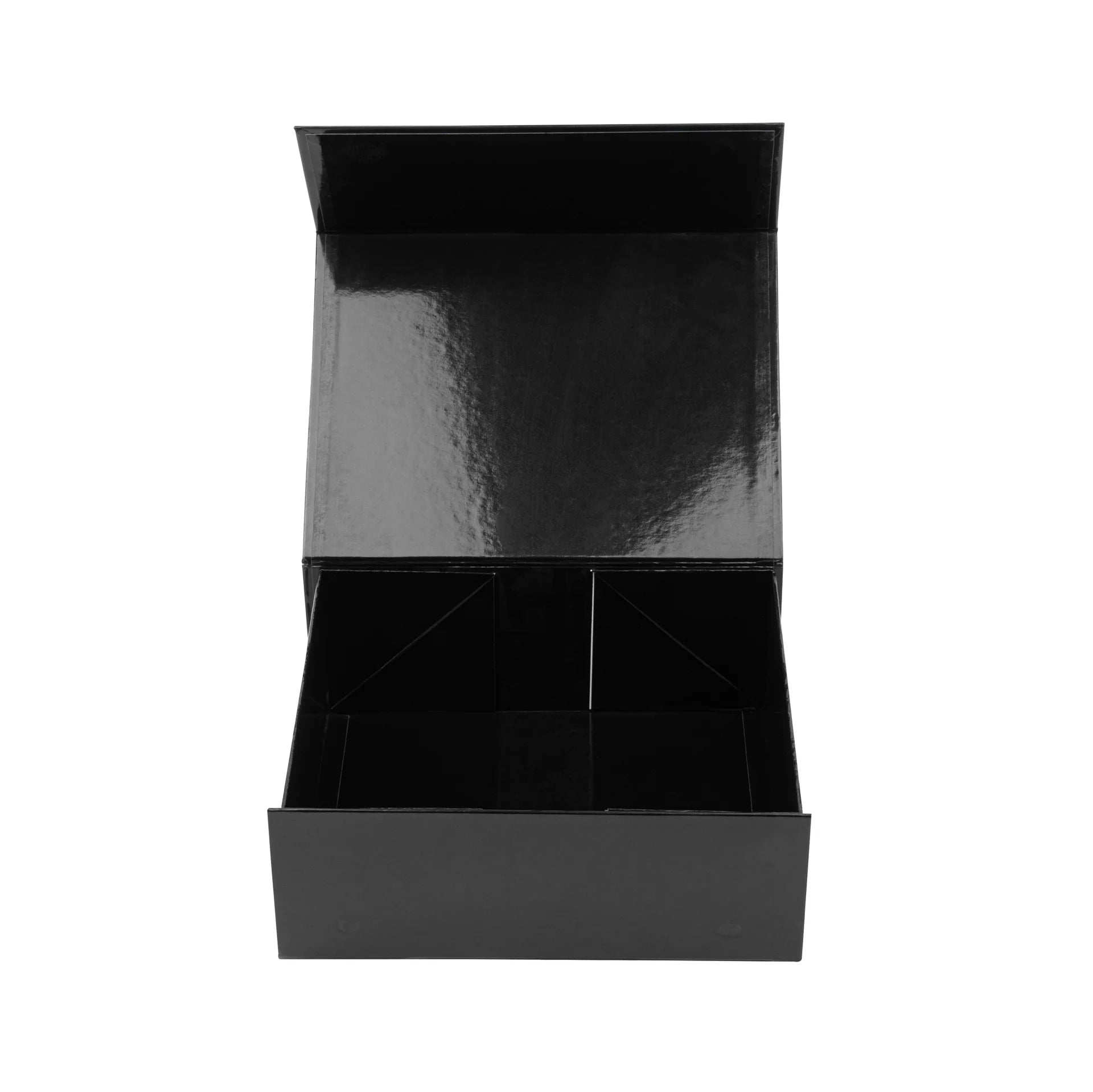 Gloss Black Magnetic Paper Box – Large