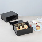 Gloss Black Magnetic Paper Box – Large