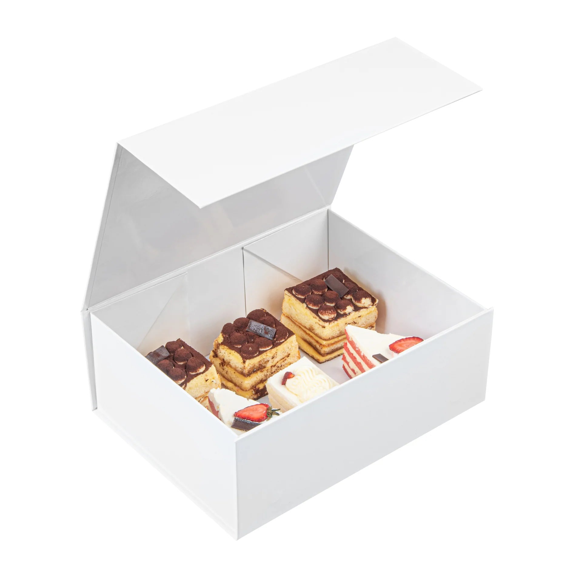 Gloss White Magnetic Paper Box - Large