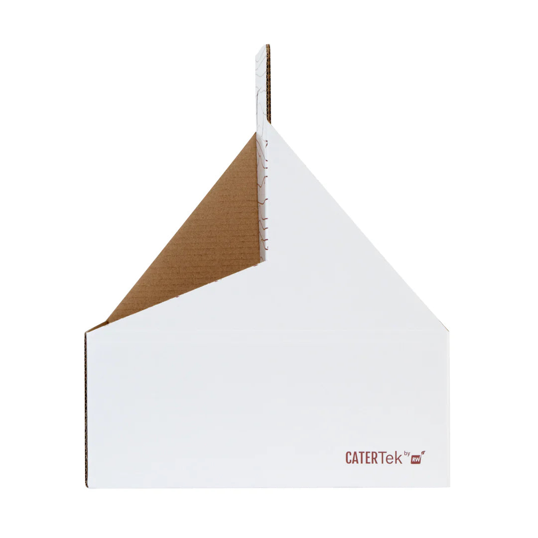 White and Brown Paper Drink Carrier - Holds 2