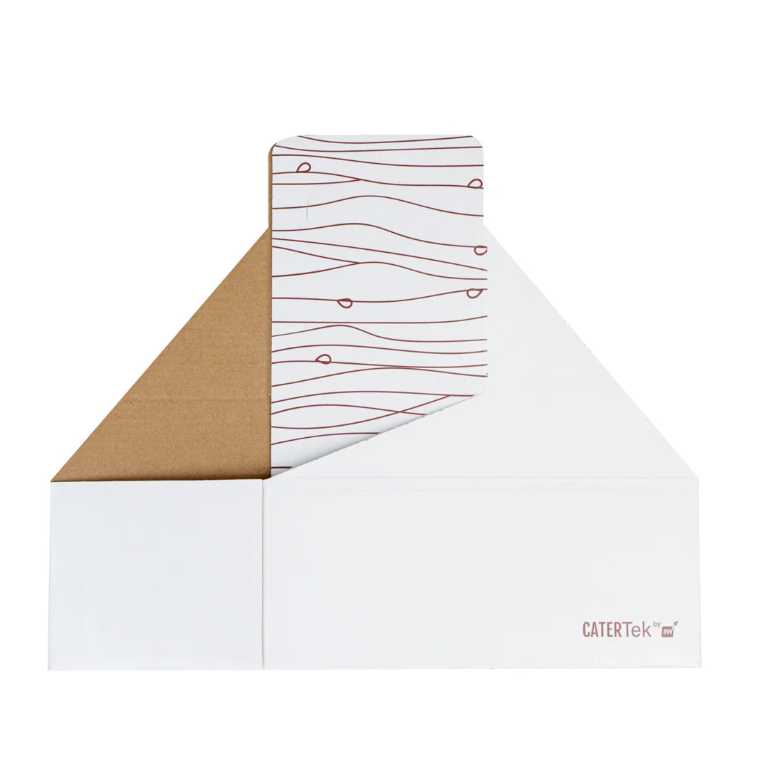 White and Brown Paper Drink Carrier - Holds 2