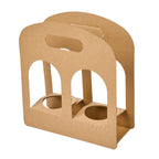Kraft Paper Sunrise Drink Carrier - Fits 2 Cups