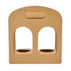 Kraft Paper Sunrise Drink Carrier - Fits 2 Cups