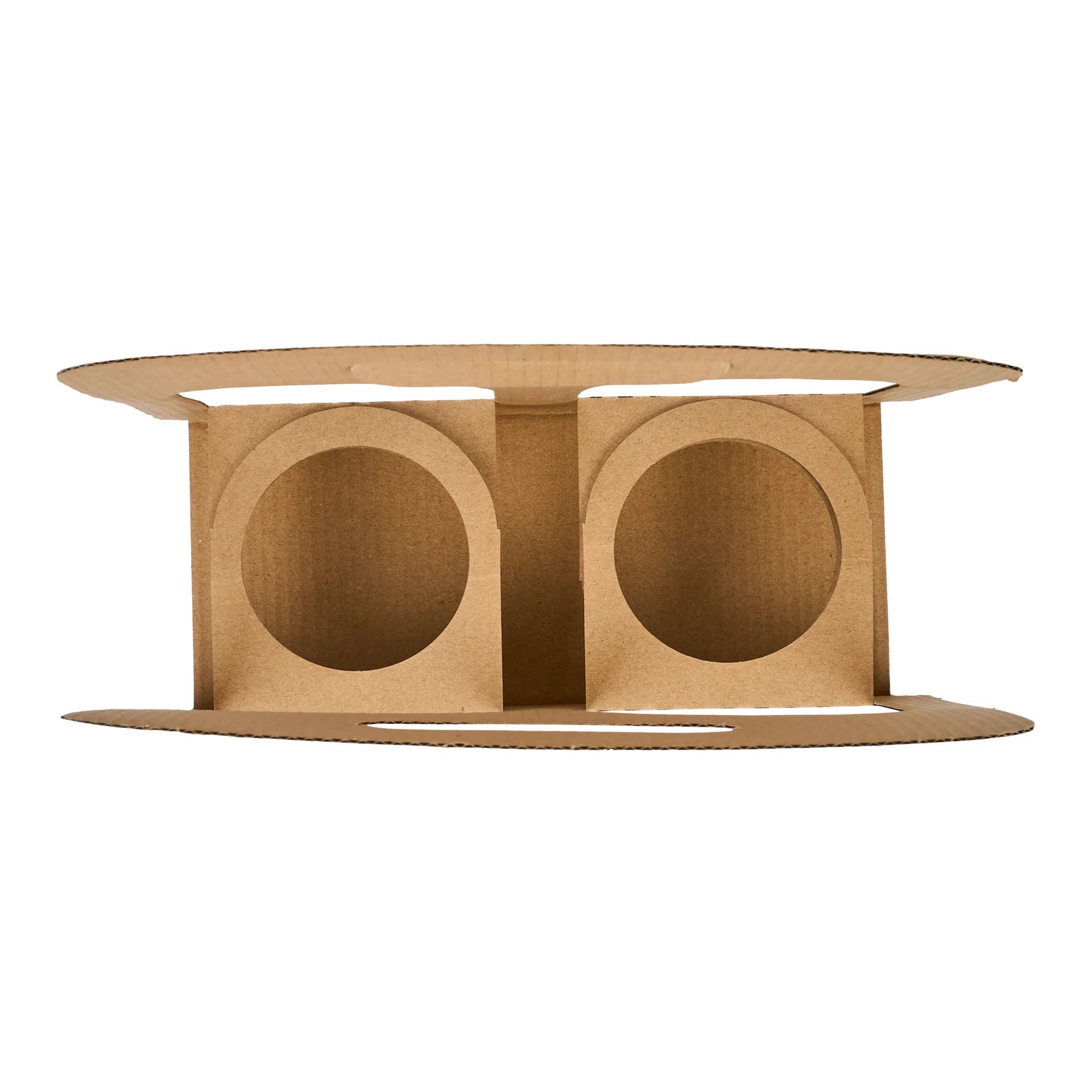 Kraft Paper Sunrise Drink Carrier - Fits 2 Cups