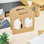 Kraft Paper Sunrise Drink Carrier - Fits 2 Cups