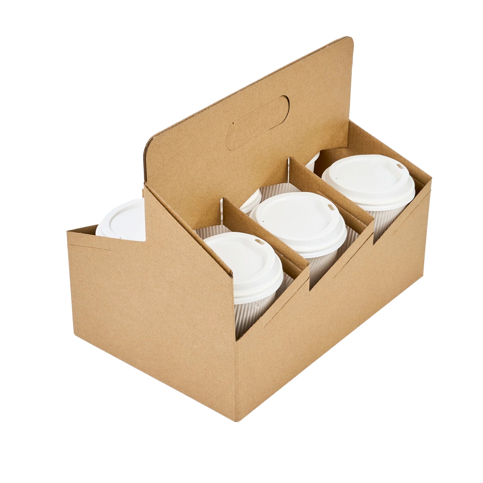 Kraft Paper Altalena Drink Carrier - Fits 6 Cups
