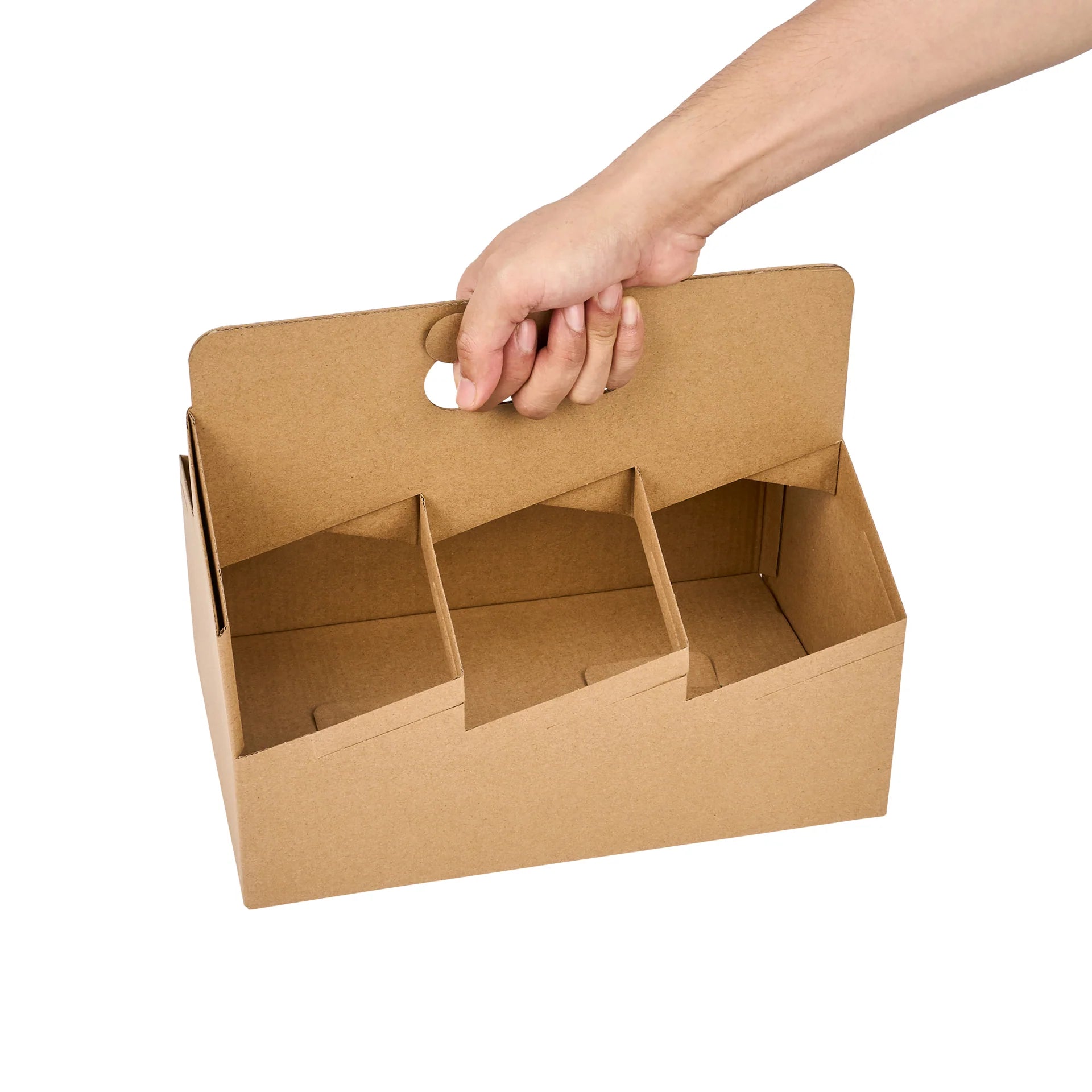 Kraft Paper Altalena Drink Carrier - Fits 6 Cups