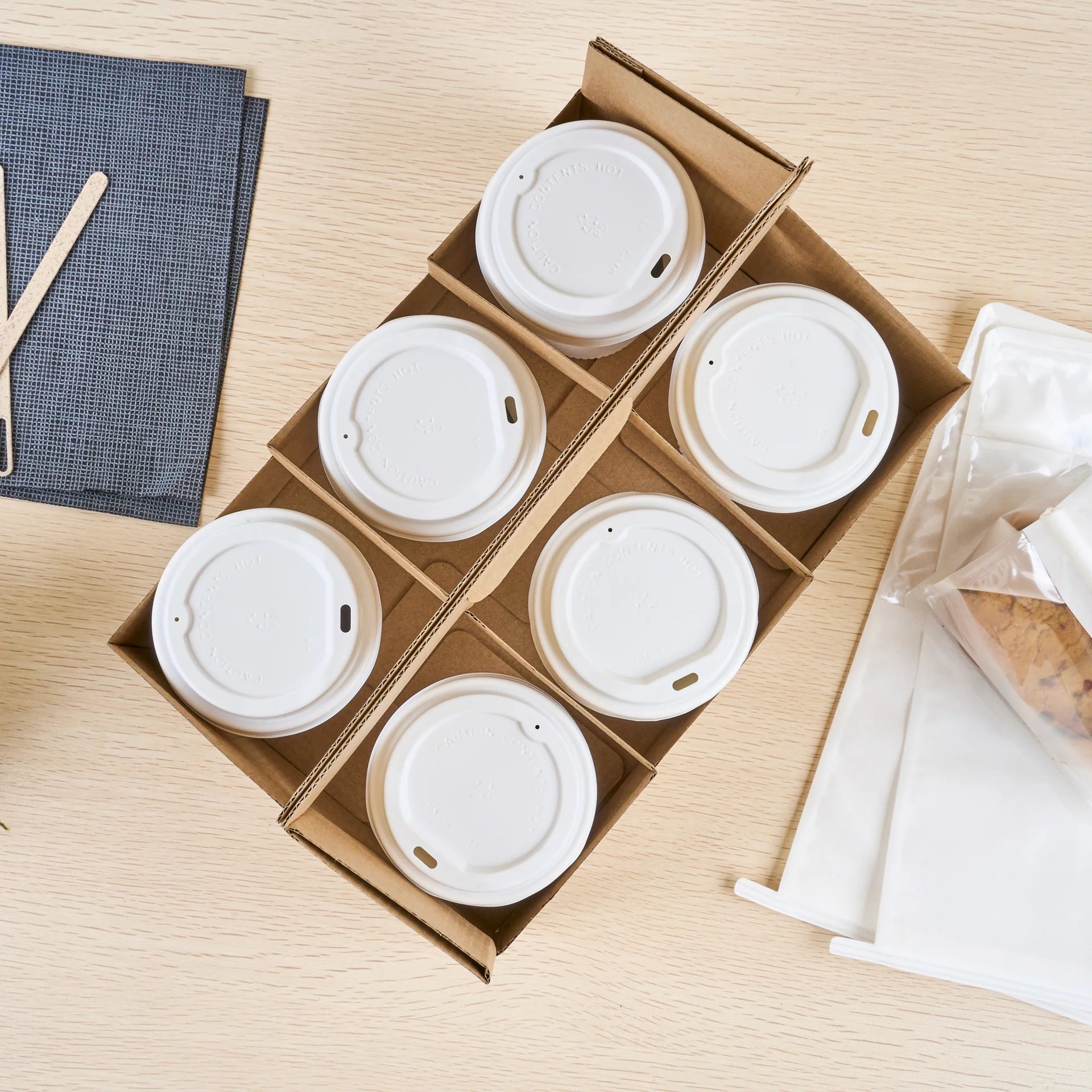 Kraft Paper Altalena Drink Carrier - Fits 6 Cups