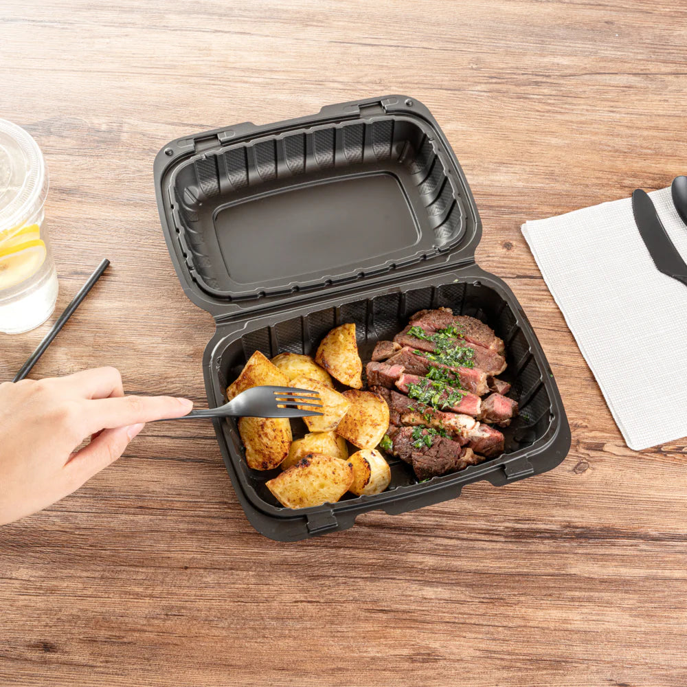 Black Compostable CPLA Cutlery Set – 7.5 in, 290 Pieces per Box