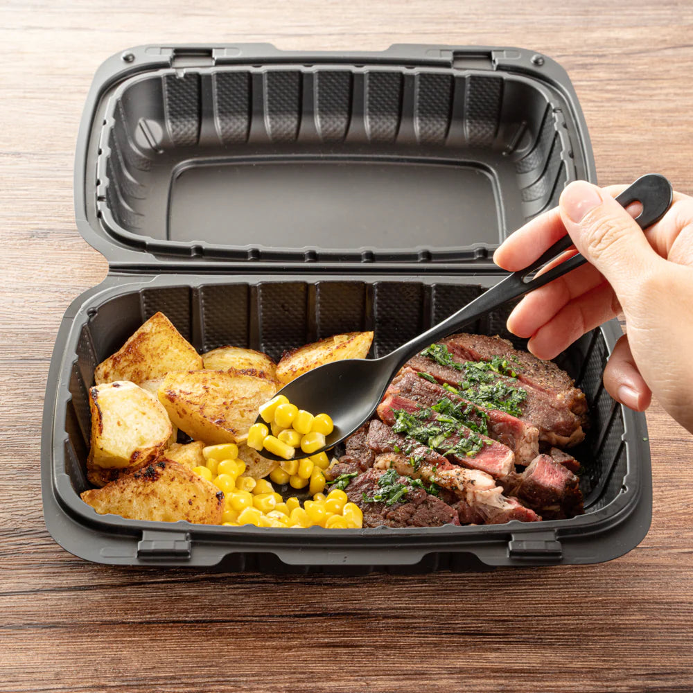 Black Compostable CPLA Cutlery Set – 7.5 in, 290 Pieces per Box