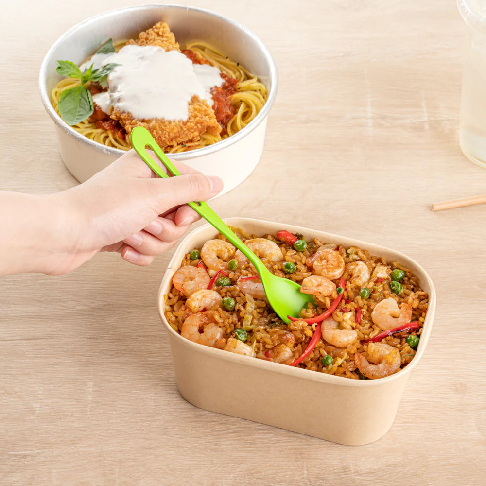 Green Compostable CPLA Cutlery Set – 7.5 in Utensils – 290 Sets per Box