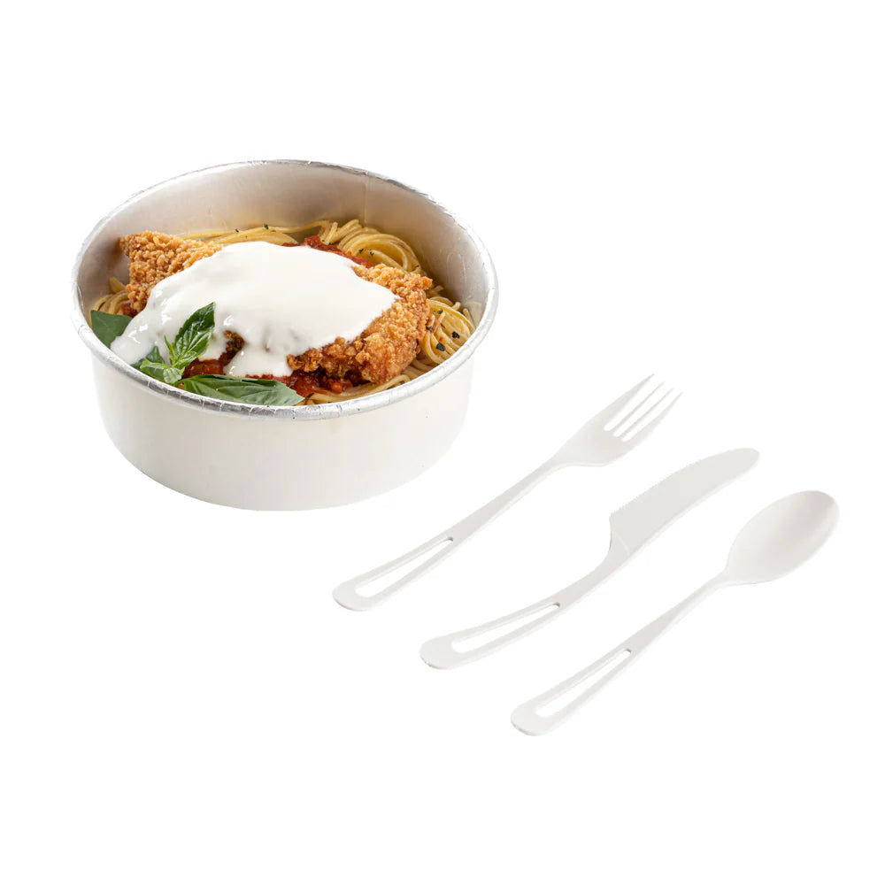 White Compostable CPLA Cutlery Set – 7.5 in, 290 Pieces per Box