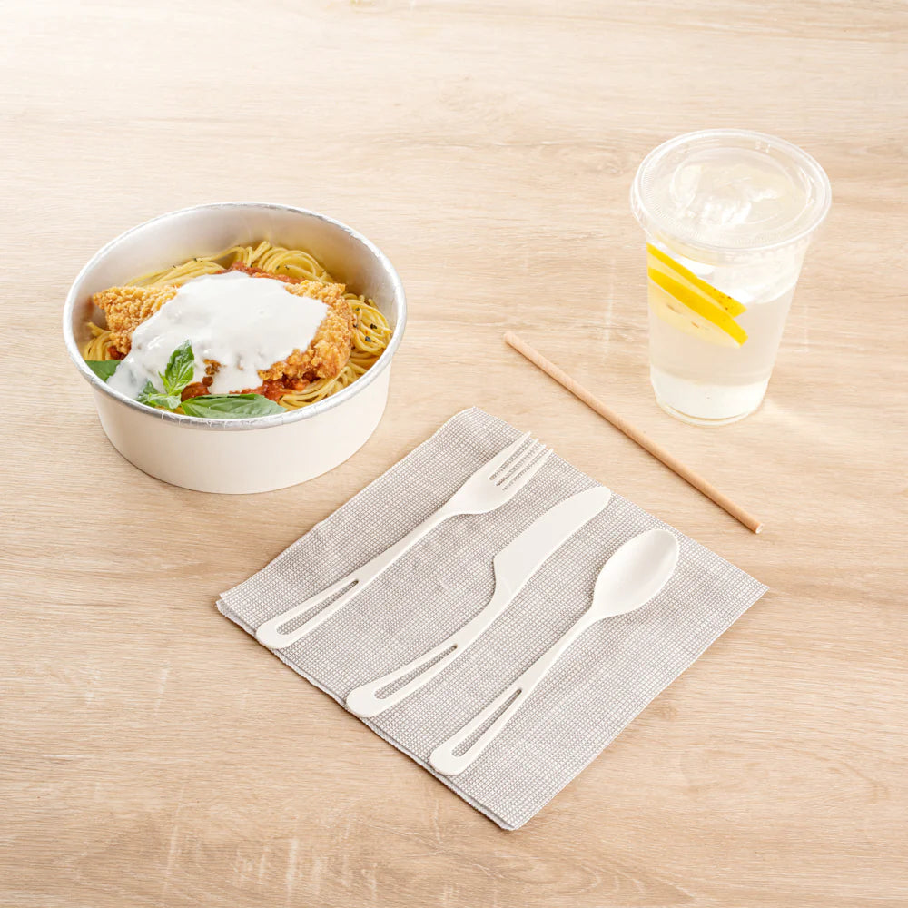 White Compostable CPLA Cutlery Set – 7.5 in, 290 Pieces per Box