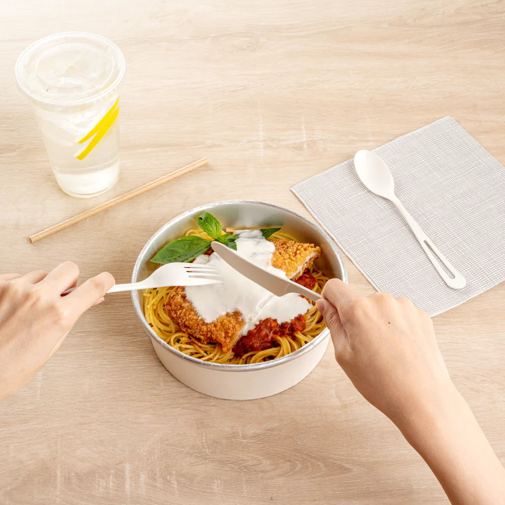 White Compostable CPLA Cutlery Set – 7.5 in, 290 Pieces per Box