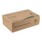 Green Compostable CPLA Cutlery Set – 6.5 in Utensils – 290 Sets per Box