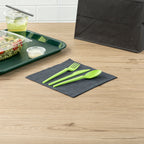Green Compostable CPLA Cutlery Set – 6.5 in Utensils – 290 Sets per Box
