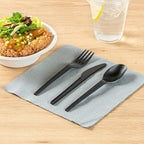 Black Compostable CPLA Cutlery Set – 6.5 in, 290 Pieces per Box